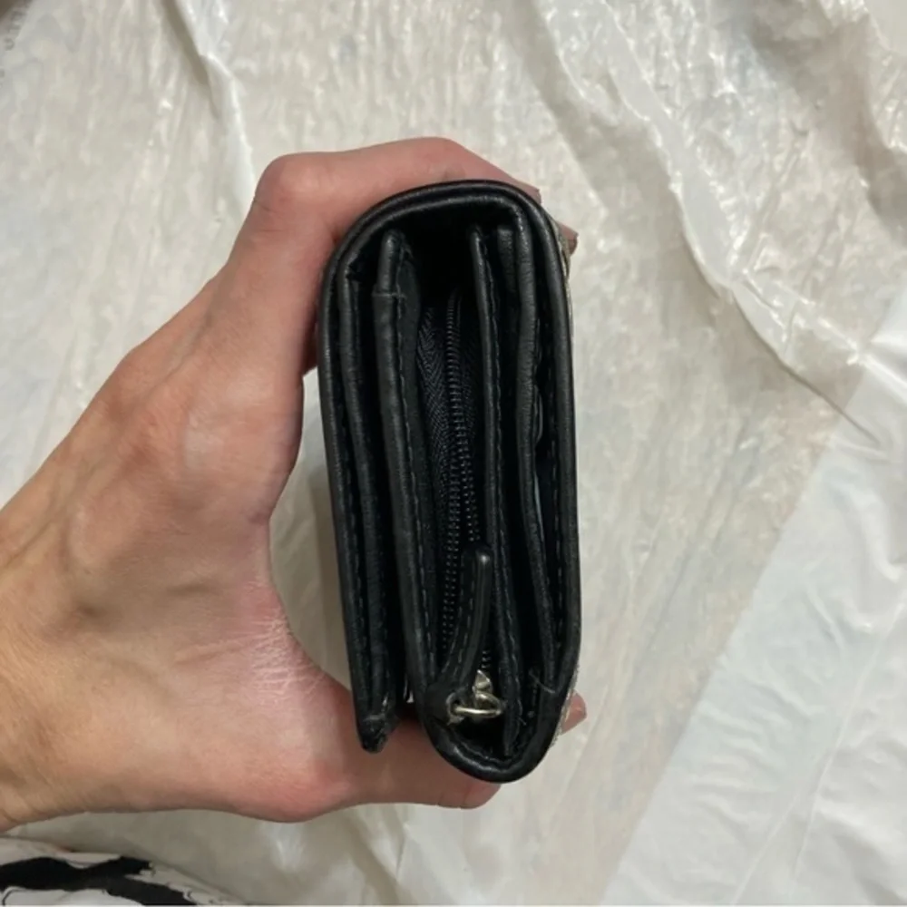 Coach black and white wallet